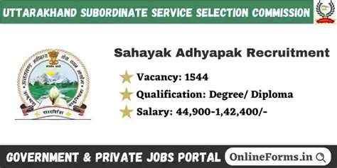 uksssc website|UKSSSC Recruitment 2024: Apply for 1,544 Assistant Teacher .